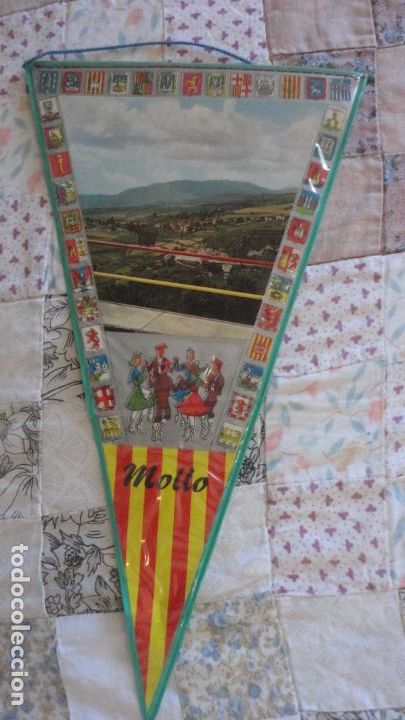 Fanions de collection: ANTIGUO BANDERIN.MOLLO.GERONA.A&Ntilde;OS 60