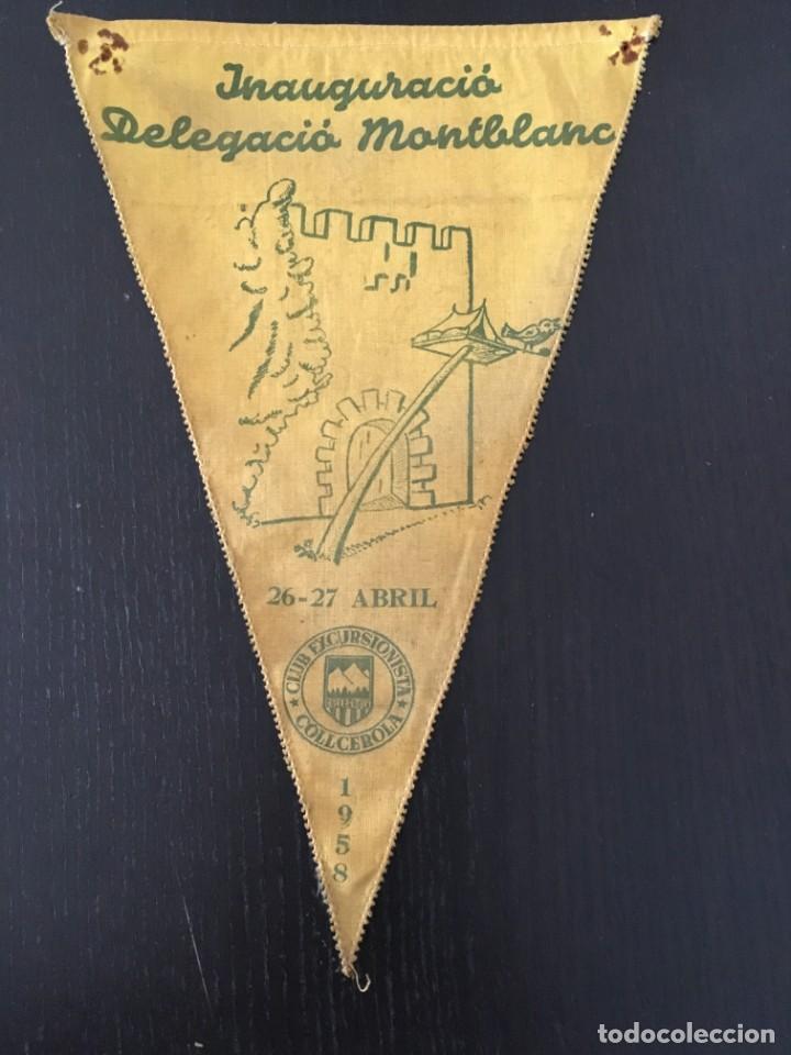 Sammlung von Wimpeln: (M0) BANDER&Iacute;N CLUB EXCURSIONISTA COLLCEROLA 1958 INAUGURACI&Oacute;N DELEGACI&Oacute;N MONTBLANC