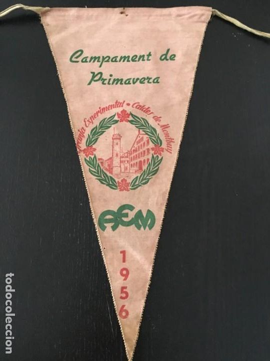 Sammlung von Wimpeln: (M0) BANDER&Iacute;N AEM 1956 CAMPAMENT CALDES DE MONTBUY