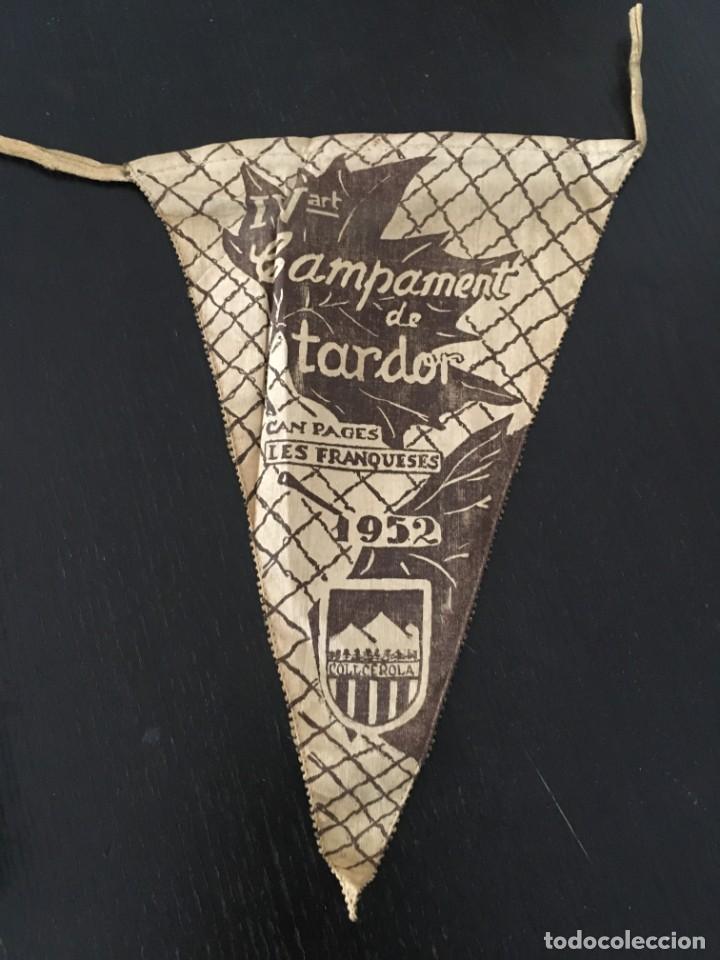 Sammlung von Wimpeln: (M0) BANDER&Iacute;N CLUB EXCURSIONISTA COLLCEROLA 1952 IV CAMPAMENT DE TARDOR  CAN PAGES - LES FRANQUESES