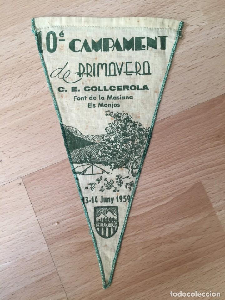 Sammlung von Wimpeln: (M0) BANDER&Iacute;N CLUB EXCURSIONISTA COLLCEROLA 1959 10 CAMPAMENT DE PRIMAVERA FONT DE LA MASIANA
