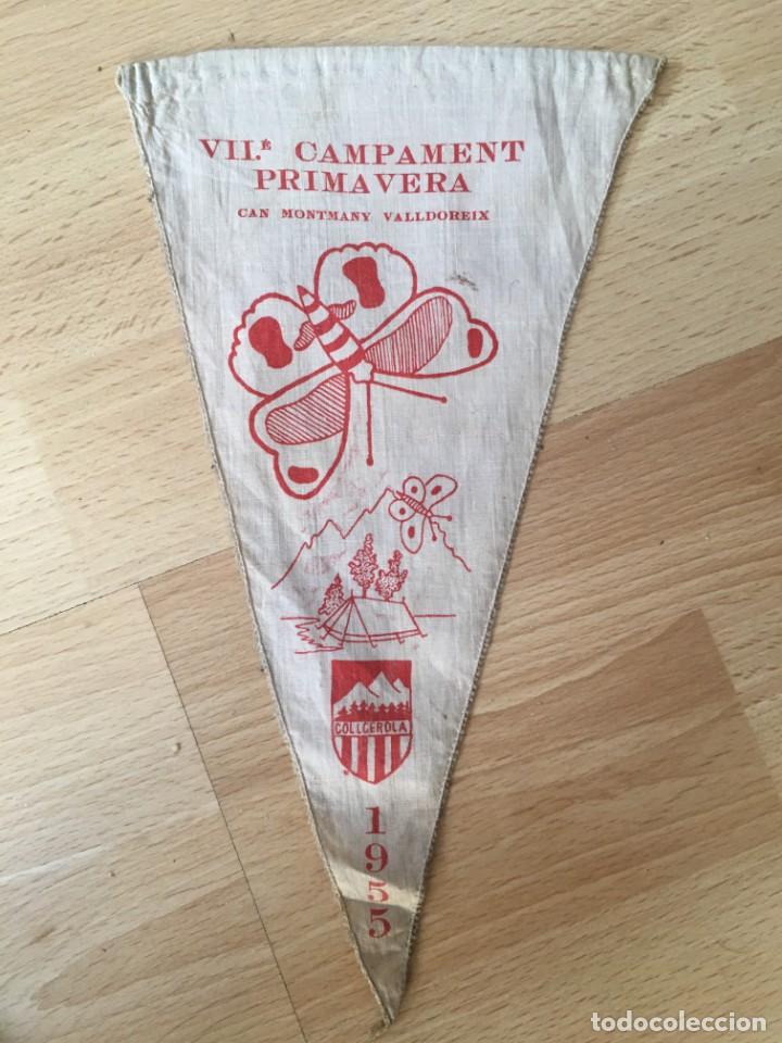 Sammlung von Wimpeln: (M0) BANDER&Iacute;N CLUB EXCURSIONISTA COLLCEROLA 1955 VII CAMPAMENT CAN MONTMANY VALLDOREIX