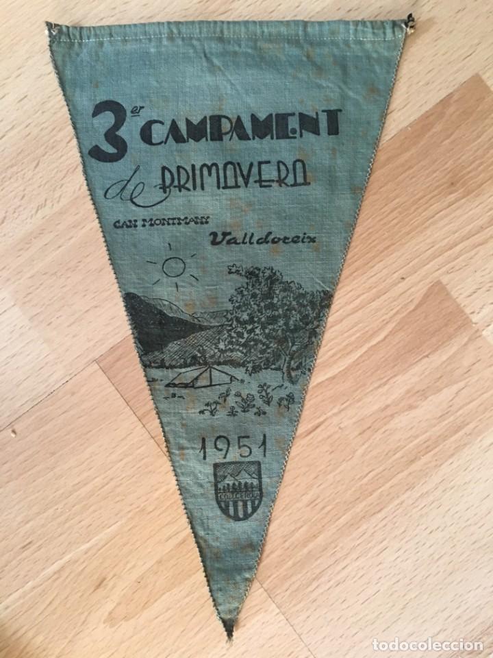 Sammlung von Wimpeln: (M0) BANDER&Iacute;N CLUB EXCURSIONISTA COLLCEROLA 1951 3 CAMPAMENT CAN MONTMANY VALLDOREIX
