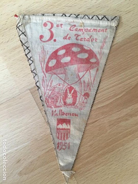 Sammlung von Wimpeln: (M0) BANDER&Iacute;N CLUB EXCURSIONISTA COLLCEROLA 1951 3 CAMPAMENT VALLDENEU