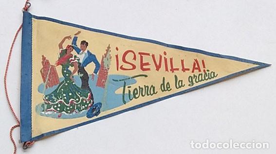 Banderines de colecci&oacute;n: BANDER&Iacute;N DE SEVILLA, TIERRA DE GRACIA. ANTIGUO
