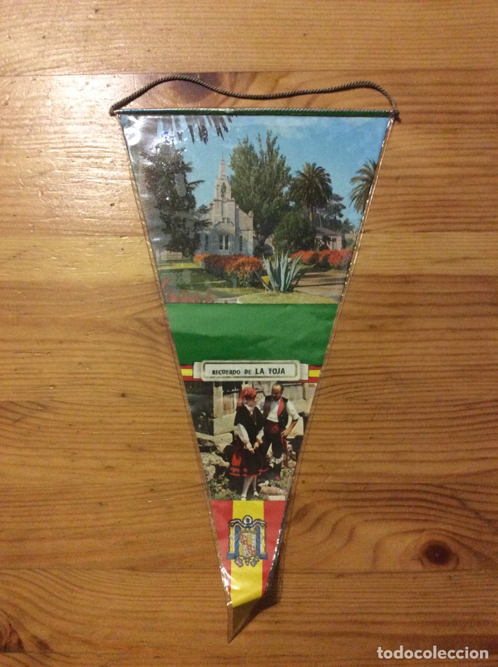 Collection pennants: Banderin La Toja con escudo de Espa&ntilde;a franquista Gal&iacute;cia y mapa