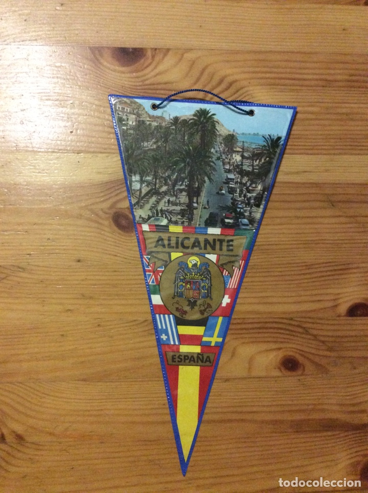 Collection pennants: Banderin Alicante Espa&ntilde;a con escudo franquista