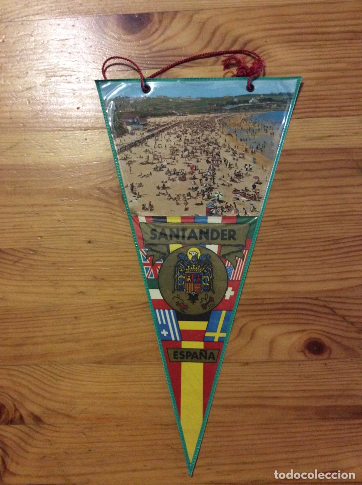 Collection pennants: Banderin Santander con escudo franquista Espa&ntilde;a