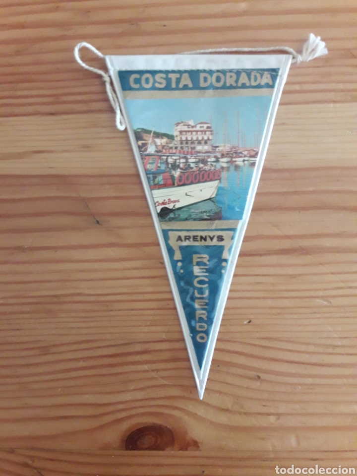 Banderines de colecci&oacute;n: Banderin Costa Dorada Arenys Recuerdo tama&ntilde;o mini