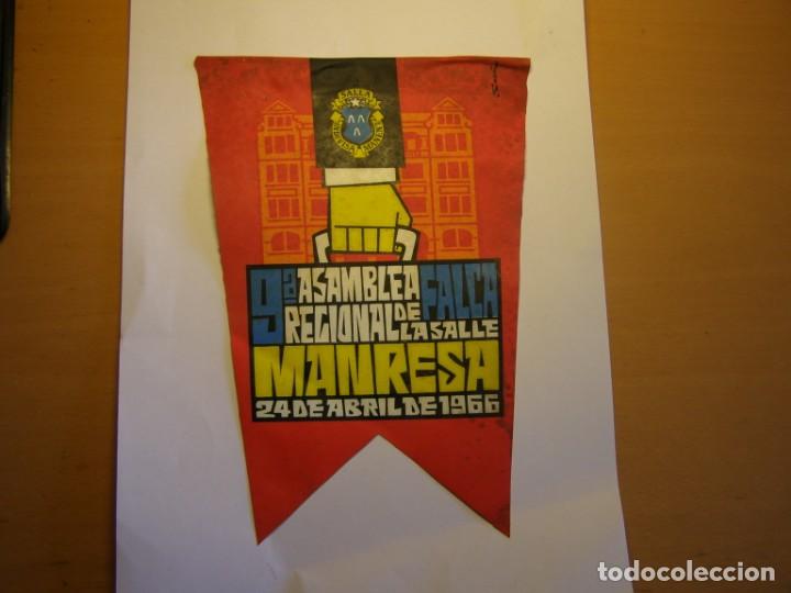 Bandierine di collezione: Banderin 9&ordf; asamblea FALCA Lasalle, Manresa, a&ntilde;o 1966.