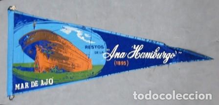 Bandierine di collezione: BANDERIN DE TELA MAR DE AJO - RESTOS DE LA ANA HAMBURGO 1893 - BANDERIN-286