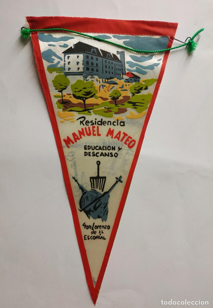 Banderines de colecci&oacute;n: ANTIGUO BANDER&Iacute;N RESIDENCIA MANUEL MATEO EDUCACI&Oacute;N Y DESCANSO - SAN LORENZO DE EL ESCORIAL