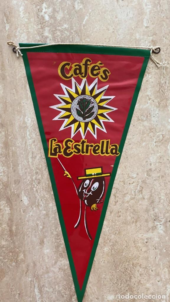 Fanions de collection: BANDERIN ANTIGUO PUBLICIDAD CAFES LA ESTRELLA
