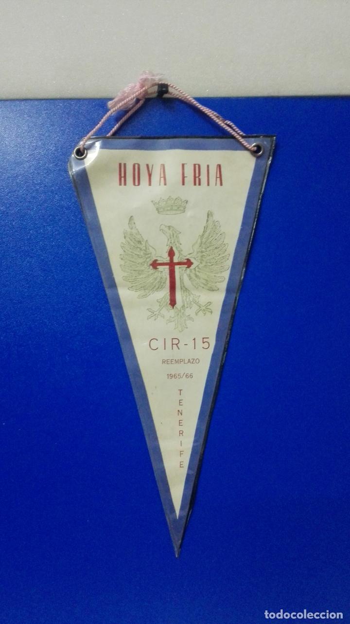 Banderines de colecci&oacute;n: ANTIGUO BANDERIN TELA HOYA FRIA TENERIFE CIR 15 REEMPLAZO 1965 1966