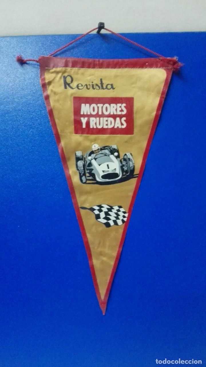Banderines de colecci&oacute;n: ANTIGUO BANDERIN TELA REVISTA MOTORES Y RUEDAS
