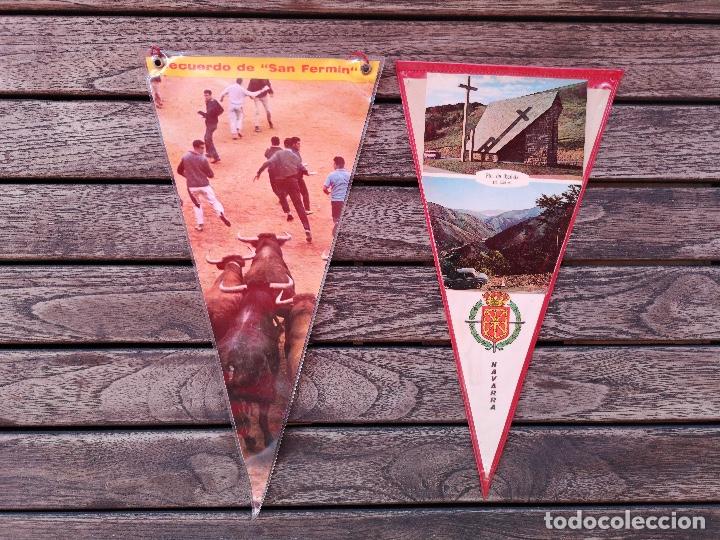 Banderines de colecci&oacute;n: 2 Banderines Puerto de Iba&ntilde;eta (Navarra) y San Ferm&iacute;n (doble cara)