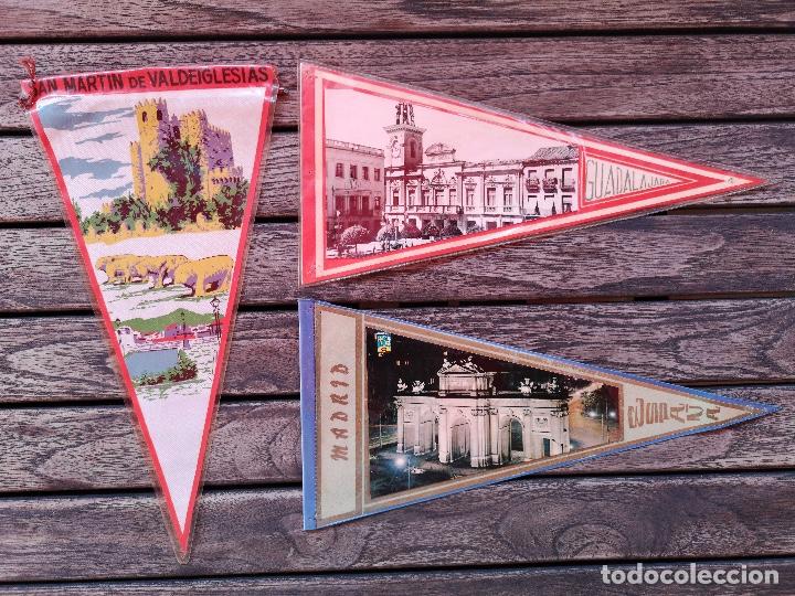 Banderines de colecci&oacute;n: 3 Banderines de Madrid, Guadalajara y San Mart&iacute;n de Valdeiglesias