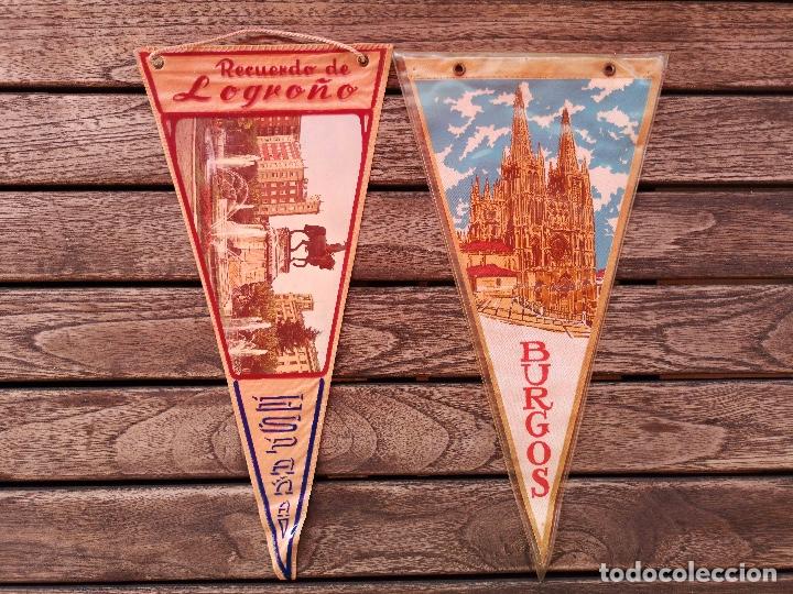 Banderines de colecci&oacute;n: 2 banderines de Logro&ntilde;o y Burgos a&ntilde;os 60?