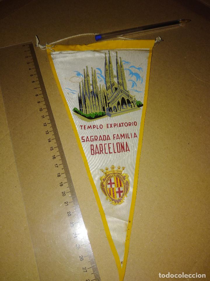 Banderines de colecci&oacute;n: banderin templo expiatorio sagrada familia barcelona a&ntilde;os 60