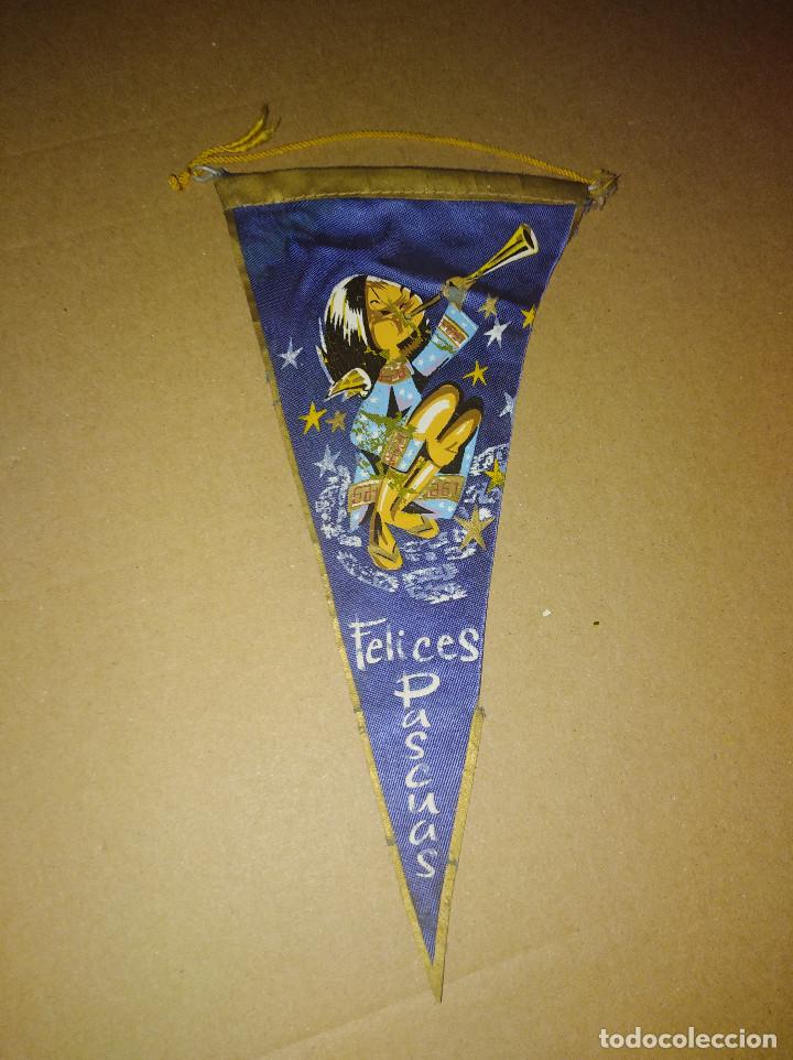 Banderines de colecci&oacute;n: banderin felices pascuas a&ntilde;os 60