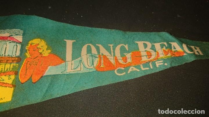 Sammlung von Wimpeln: ANTIGUO BANDERIN - LONG BEACH CALIFORNIA , 42 CM DE LARGO , LEER DESCRIPCION