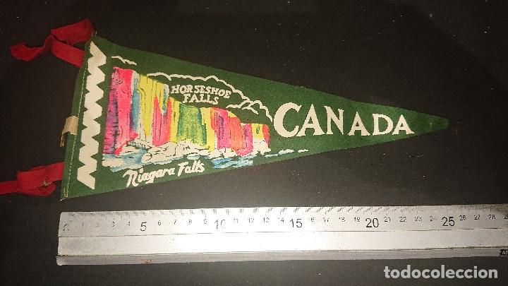 Sammlung von Wimpeln: ANTIGUO BANDERIN - NIAGARA FALLS CANADA , 27 CM DE LARGO , LEER DESCRIPCION