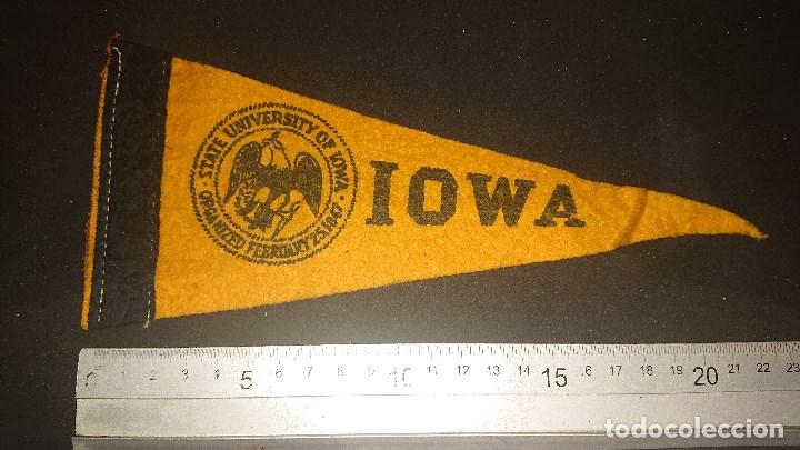 Sammlung von Wimpeln: ANTIGUO BANDERIN - UNIVERSITY IOWA , 19 CM DE LARGO , LEER DESCRIPCION