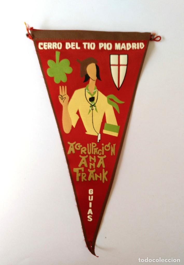 Sammlung von Wimpeln: BANDERIN : CERRO DEL TIO PIO (MADRID) - AGRUPACION ANNA FRANK - GUIAS - A&Ntilde;OS 1960 - 1970 APROX.