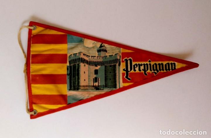 Sammlung von Wimpeln: BANDERIN DE PERPINY&Agrave; - PERPIGNAN - A&Ntilde;O 1960 - 1970 APROXIMADAMENTE (IMPRESO A 2 CARAS)