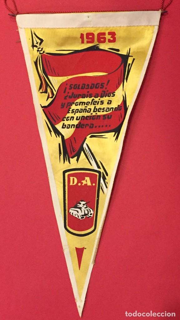 Banderines de colecci&oacute;n: BANDERIN DEL EJERCITO JURA DE BANDERA 1963 EN SEDA, D.A.