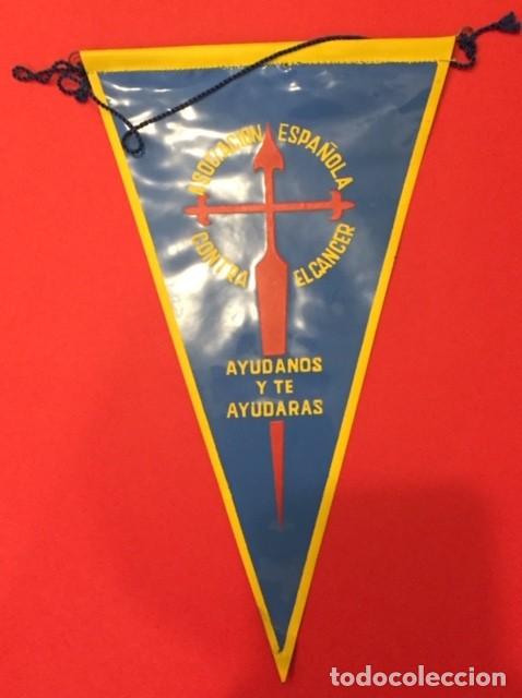 Banderines de colecci&oacute;n: ANTIGUO BANDERIN ASOCIACION ESPA&Ntilde;OLA CONTRA EL CANCER EN PLASTICO
