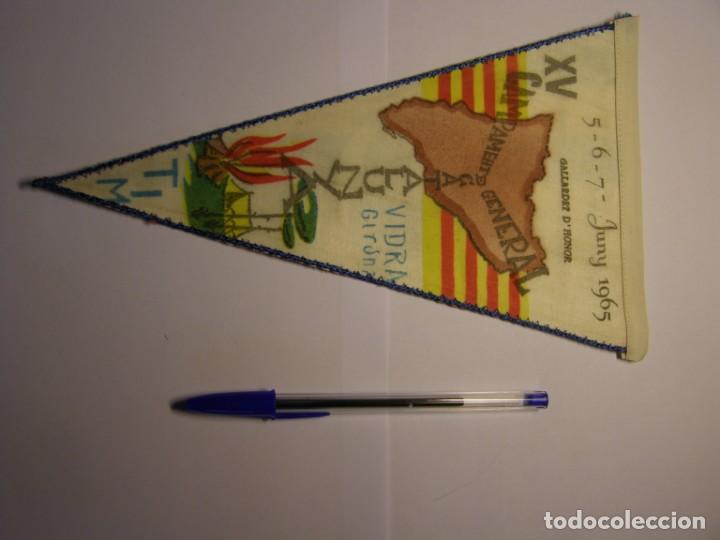 Bandierine di collezione: Banderin campamento General de Catalunya, Vidr&agrave;, Girona, a&ntilde;o 1965. Centro excursionista de Gracia.