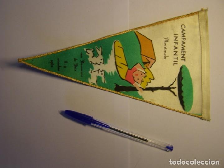 Bandierine di collezione: Bander&iacute;n del campamento infantil de Montmel&oacute;, a&ntilde;o 1962. Camping Club Gracia.