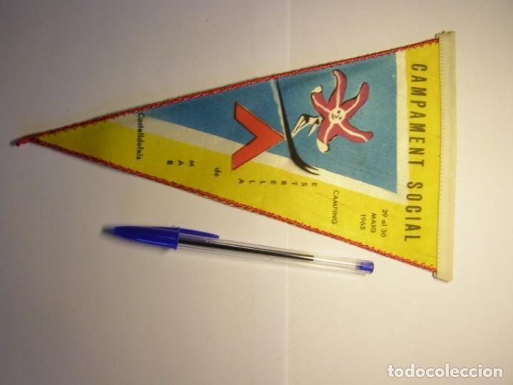 Bandierine di collezione: Bander&iacute;n del Campament social, Castelldefels, a&ntilde;o 1965. Camping Club Gracia.