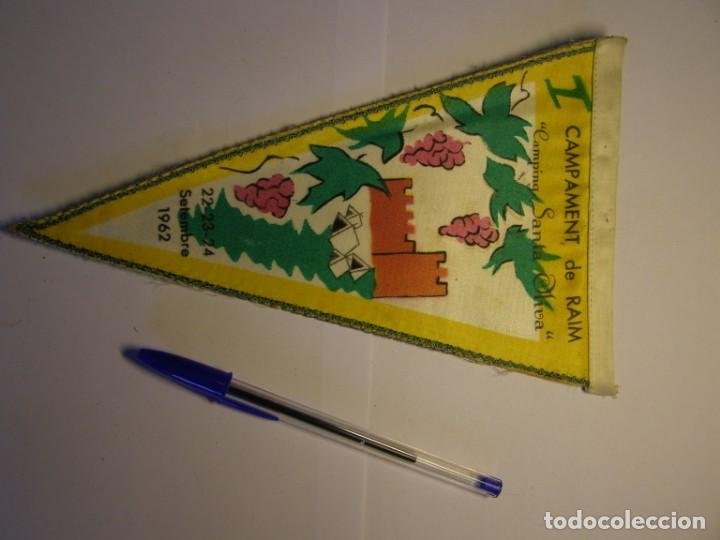 Fanions de collection: Bander&iacute;n campamentde ra&iuml;m, Santa Oliva. A&ntilde;o 1962. Camping Club Gracia.