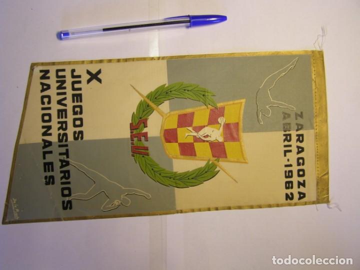 Galhardetes de cole&ccedil;&atilde;o: Bander&iacute;n de los X Juegos Universitarios Nacionales. Zaragoza. A&ntilde;os 1962.