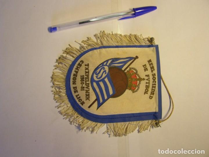 Galhardetes de cole&ccedil;&atilde;o: Bander&iacute;n de futbol. Real Sociedad de San Sebasti&aacute;n. A&ntilde;os 60.