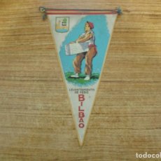Banderines de colección: ANTIGUO BANDERIN LEVANTAMIENTO DE PESO BILBAO. Lote 221738192