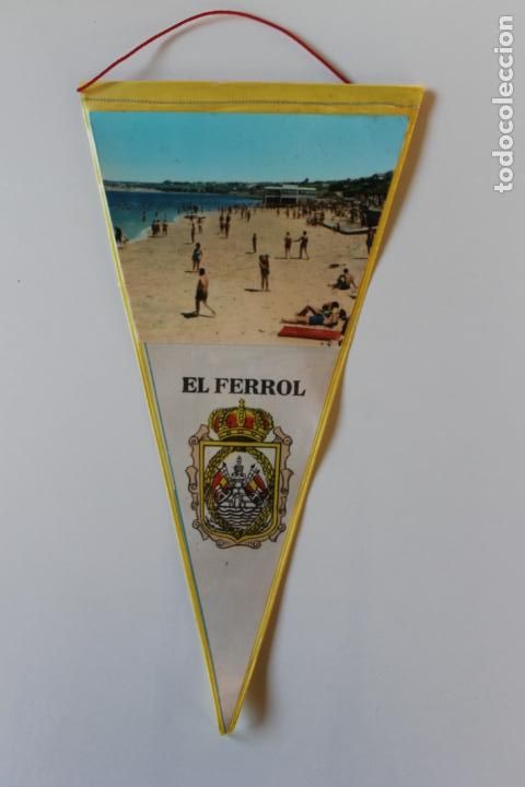 Bandierine di collezione: ANTIGUO BANDERIN EL FERROL CORU&Ntilde;A, A&Ntilde;OS 60-70