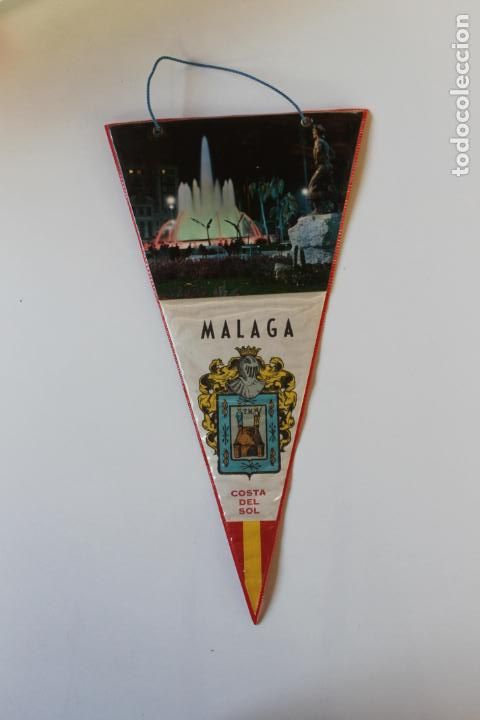 Bandierine di collezione: ANTIGUO BANDERIN MALAGA, COSTA DEL SOL, A&Ntilde;OS 60-70