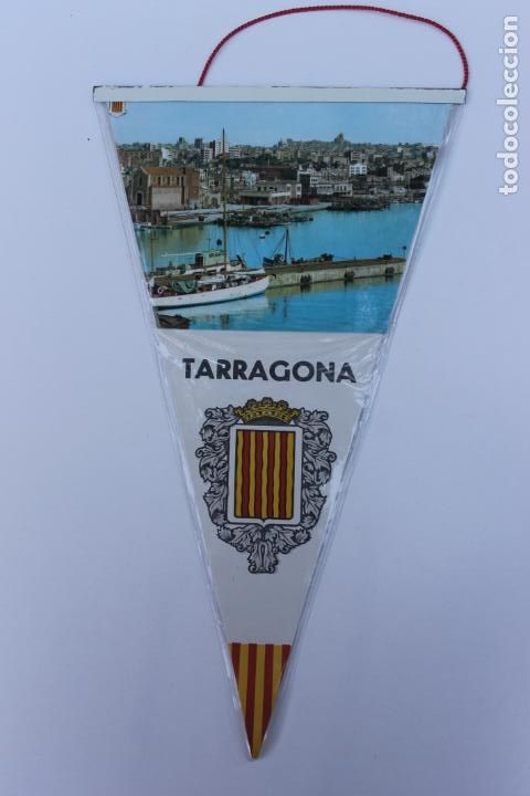 Bandierine di collezione: ANTIGUO BANDERIN TARRAGONA PUERTO, COSTA DORADA, A&Ntilde;OS 60-70