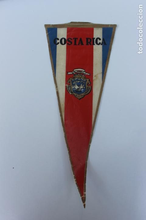 Galhardetes de cole&ccedil;&atilde;o: ANTIGUO BANDERIN COSTA RICA. A&Ntilde;OS 60-70