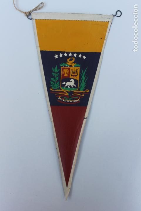 Galhardetes de cole&ccedil;&atilde;o: ANTIGUO BANDERIN REPUBLICA DE VENEZUELA. A&Ntilde;OS 60-70