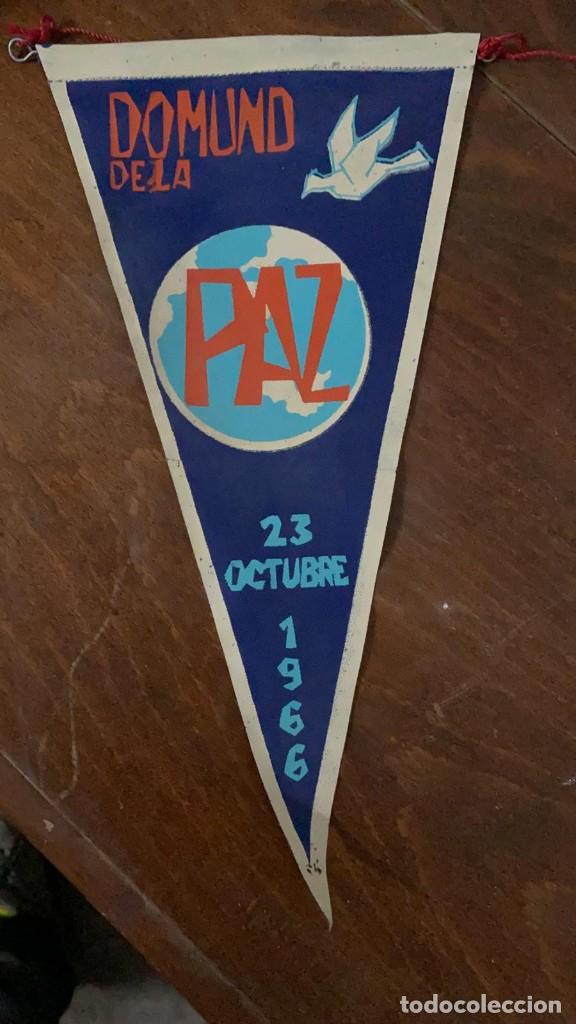 Fanions de collection: BANDERIN ANTIGUO DOMUND DE LA PAZ 23 DE OCTUBRE DE 1966