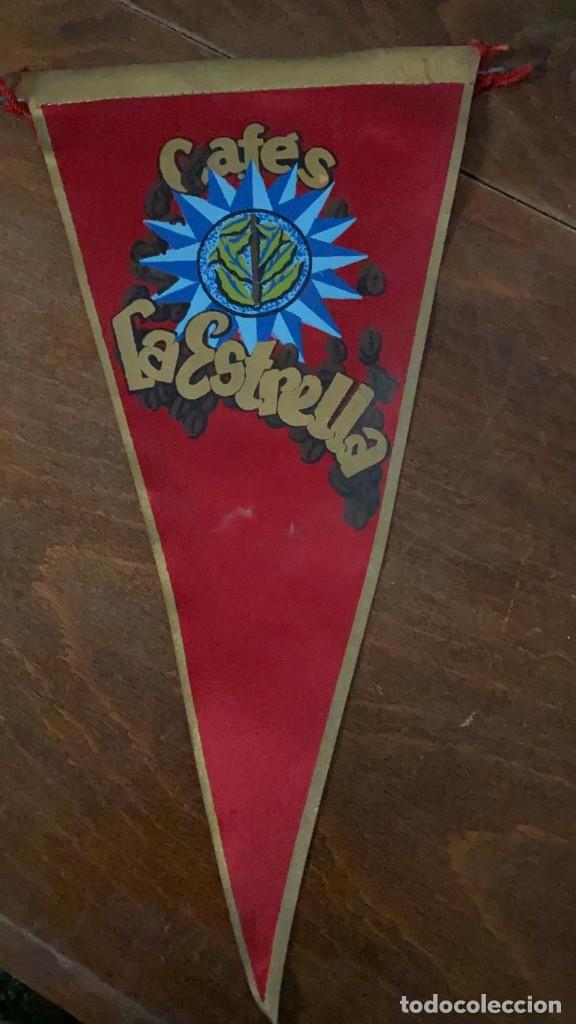 Fanions de collection: BANDERIN ANTIGUO PUBLICIDAD CAFES LA ESTRELLA