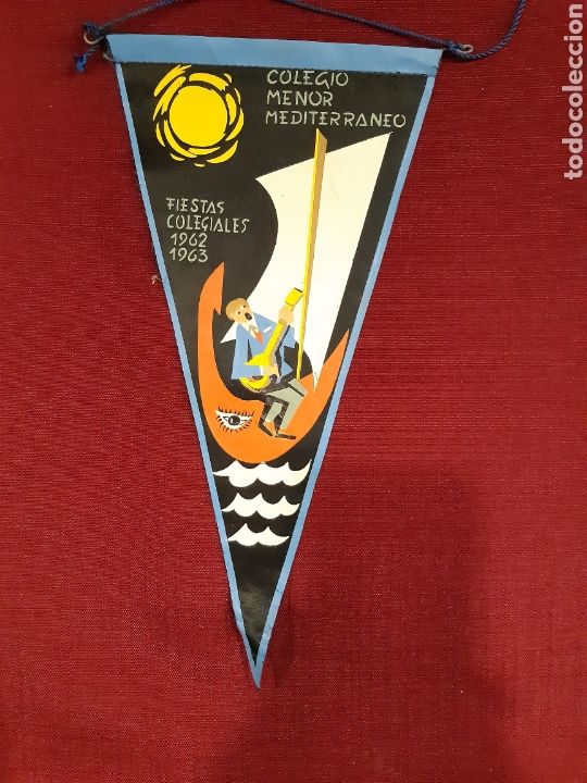 Fanions de collection: Banderin COLEGIO MENOR MEDITERRANEO, M&aacute;laga 1962-1963