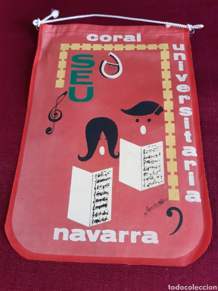 Galhardetes de cole&ccedil;&atilde;o: Banderin SEU CORAL UNIVERSITARIA NAVARRA, 1965