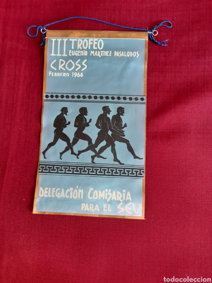 Sammlung von Wimpeln: Banderin III TROFEO CROSS FEBRERO 1966, EUGENIO MARTINEZ PASALODOS