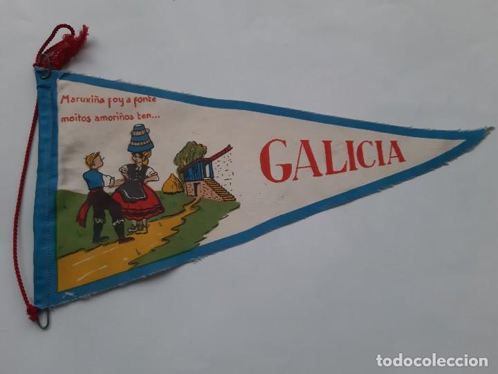 Bandierine di collezione: ANTIGUO BANDERIN DE TELA GALICIA MARUXI&Ntilde;A FOY A FONTE MAITOS AMORI&Ntilde;OS TEN... TURISMO