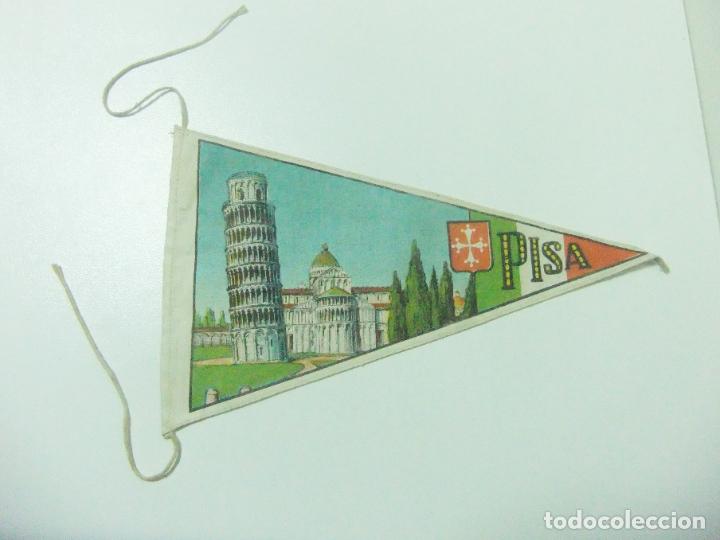 Banderines de colecci&oacute;n: ANTIGUO BANDER&Iacute;N PISA ITALIA - DE TELA TORRE INCLINADA BANDERA ESCUDO SOUVENIR TURISMO RECUERDO